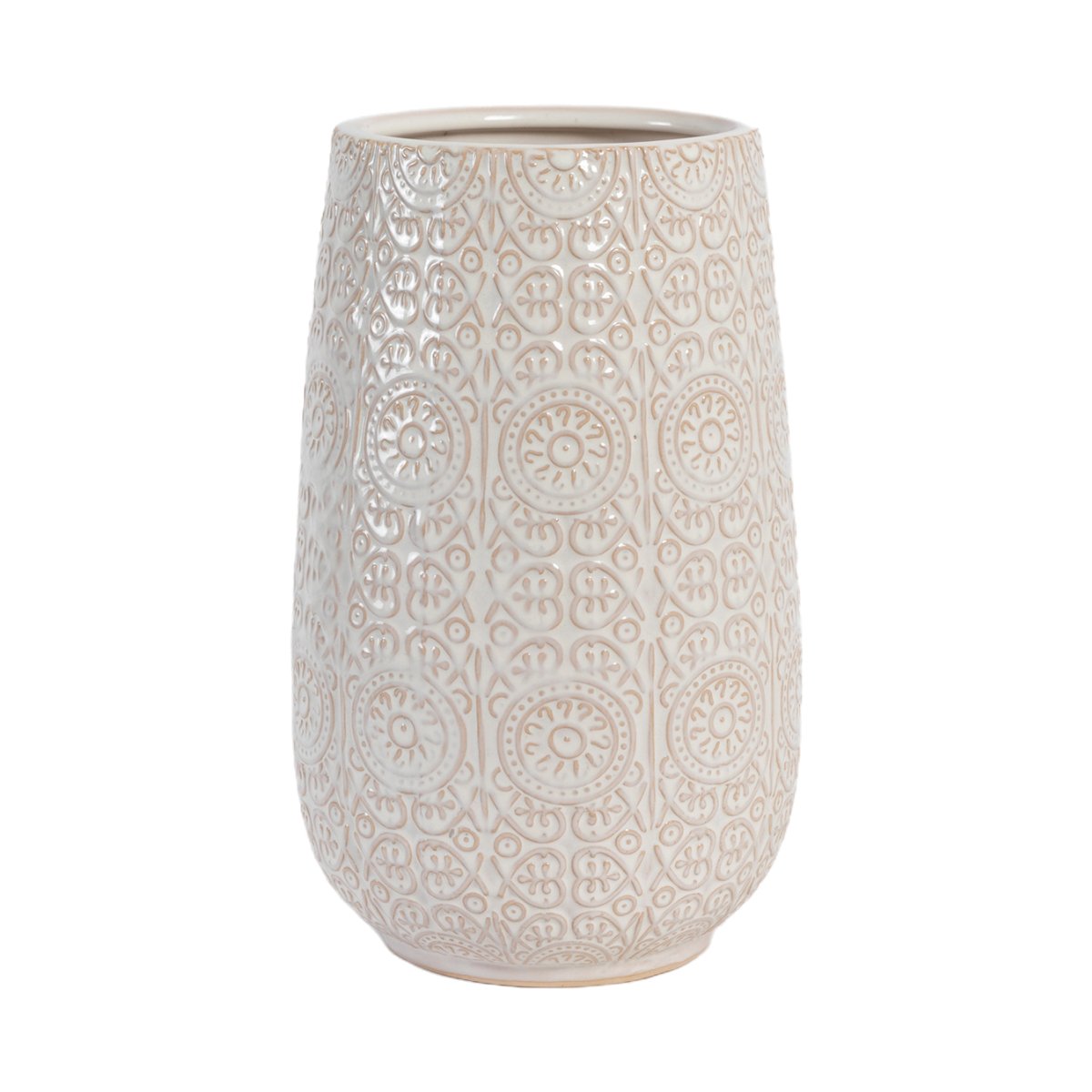 Vasija Vintage Home en Cer&aacute;mica Medallion White image number null