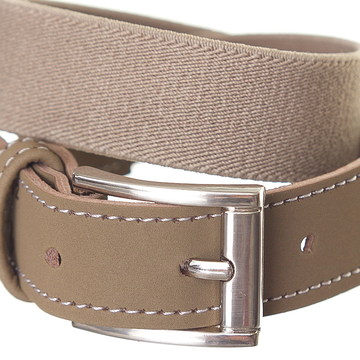 Cinturon El&aacute;stico Color Beige Zilery&acute;S Para Mujer image number null