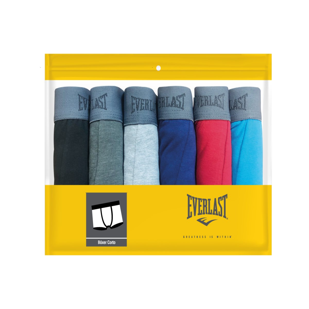 6 Pack B&oacute;xer Corto Everlast para Hombre image number null