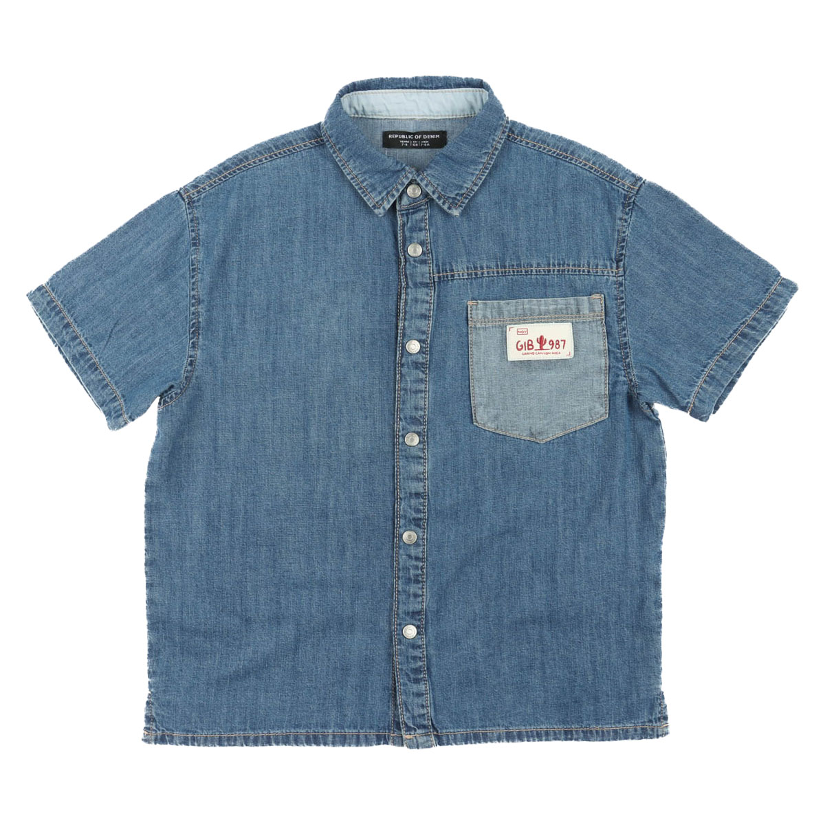 Camisa Mezclilla Manga Corta Casual OVS para Ni&ntilde;o image number null