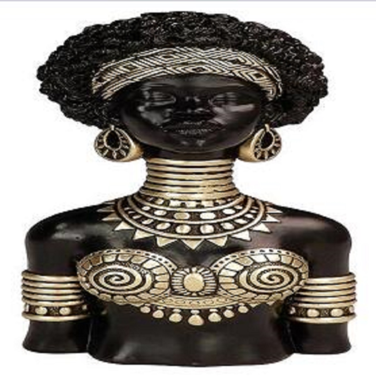Figura Busto Mujer Africana 22Cm Poliresina Home & Details image number null