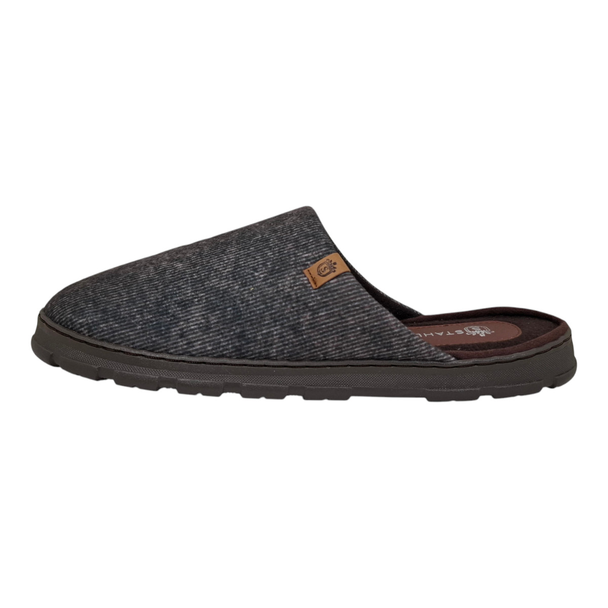 Pantufla Textura Stahl Caf&eacute; para Hombre image number null