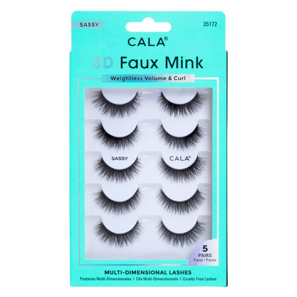Pesta&ntilde;as Postizas 3D Faux Mink Sassy 5 pares image number null