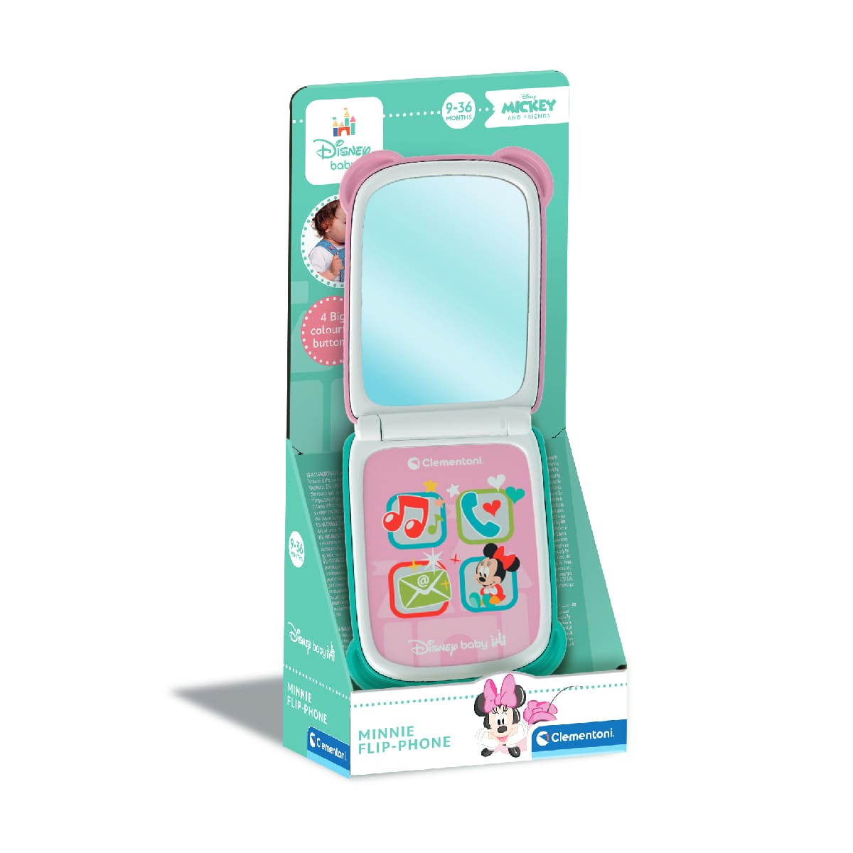 Disney Baby Minnie Tel Fono Flip Clementoni image number null