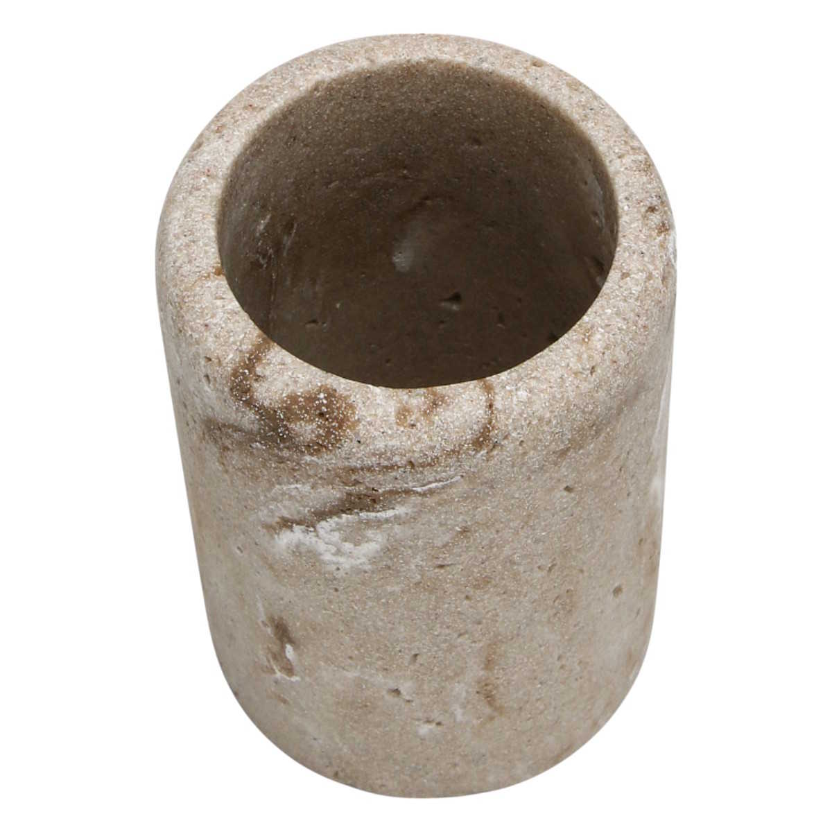 Vaso Sidney Marmoleado Beige Poliresina Zense image number null
