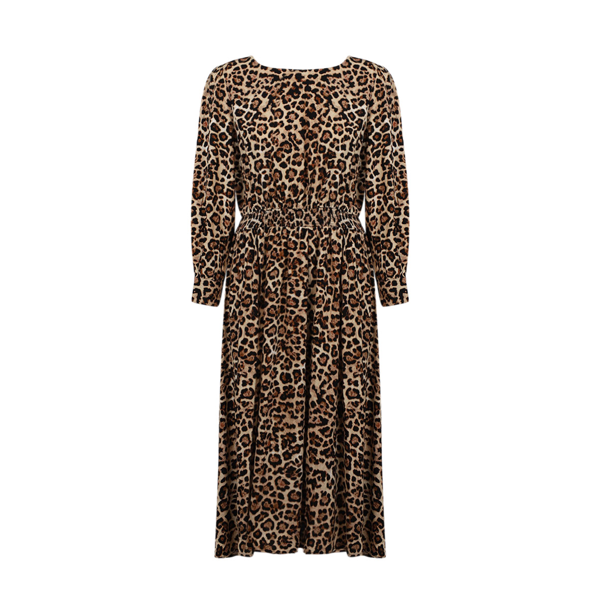 Vestido Corto Estampado Manga Larga Life Styler Para Mujer Curvy image number null
