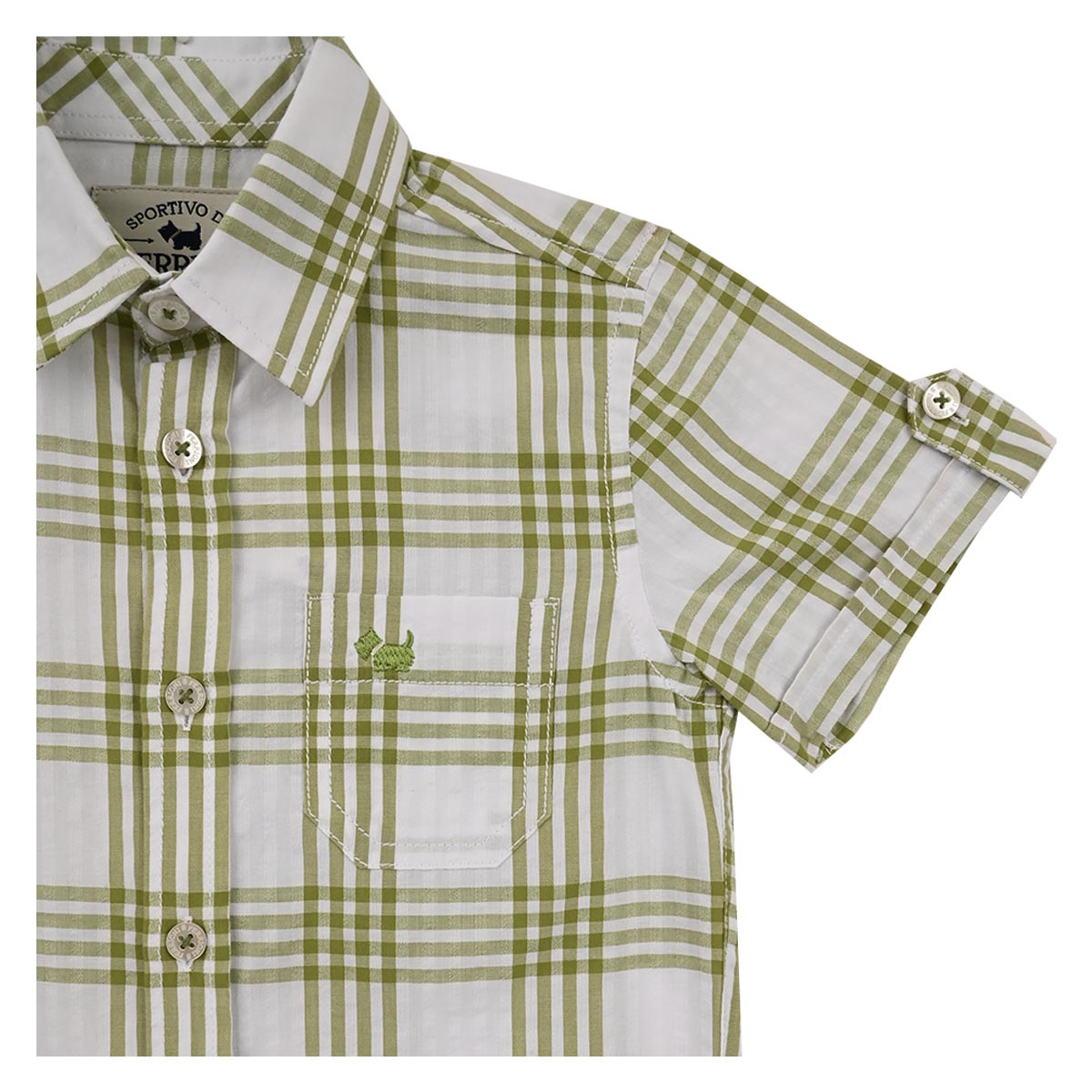 Camisa Cuadros Amun Ferrioni Manga Corta para Beb&eacute; Ni&ntilde;o image number null