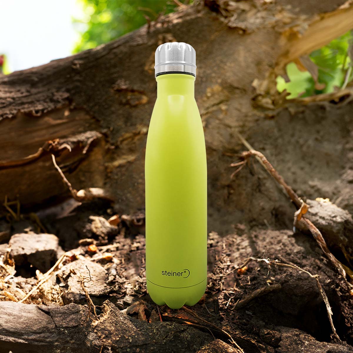 Botella de Acero Inoxidable 750 ml STEINER Color Verde Ne&oacute;n image number null