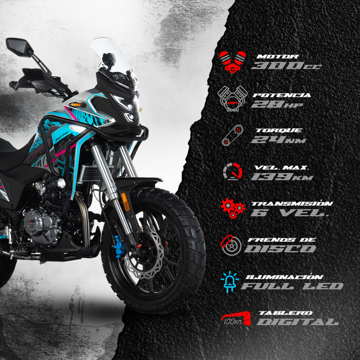 Motocicleta Mb Drs Performance 300Cc Azul 2027 image number null