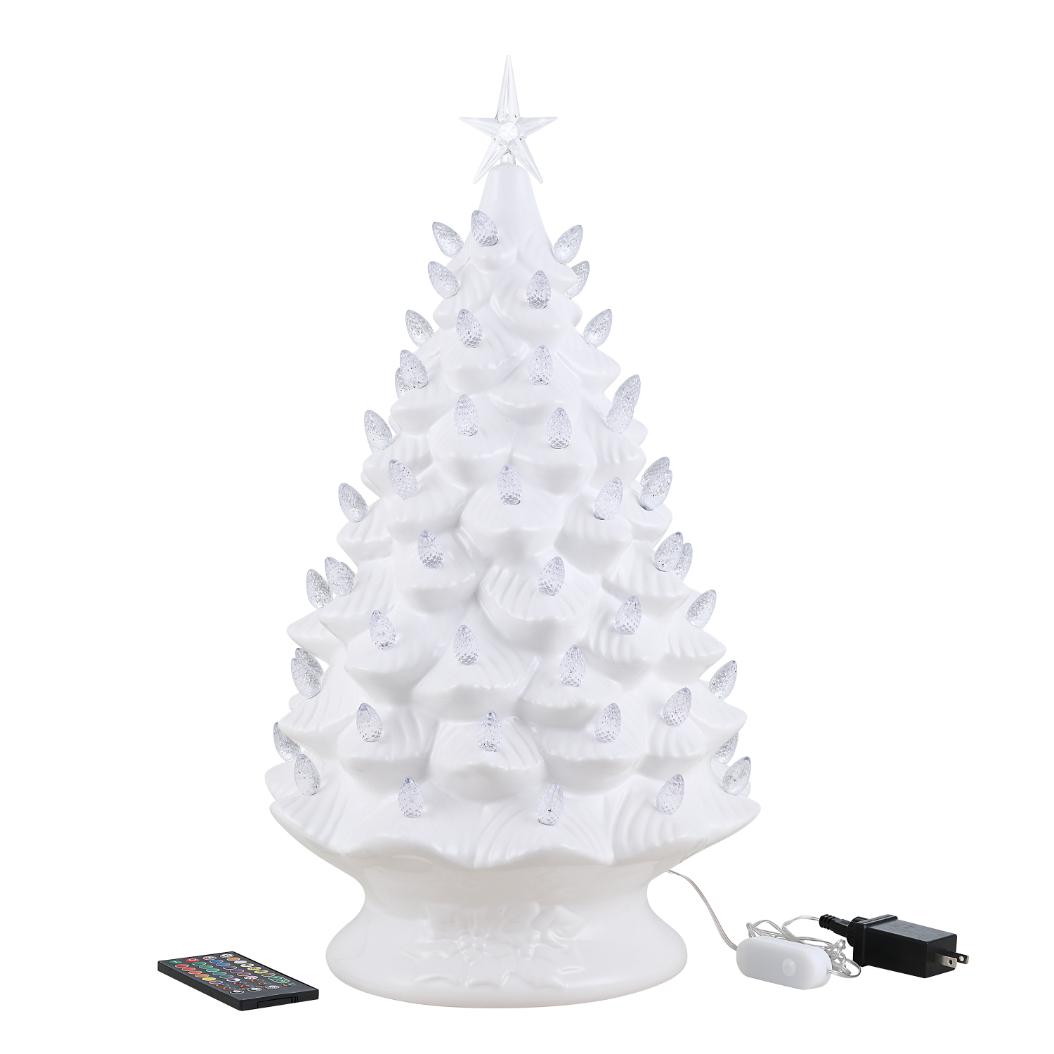&Aacute;rbol Navide&ntilde;o Nost&aacute;lgico Blanco Rgb 24" image number null