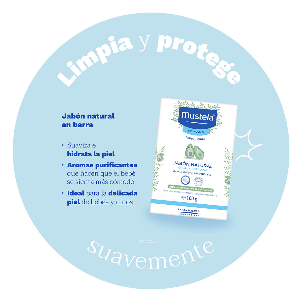 Mustela Jab&oacute;n en Barra Piel Normal 100G image number null