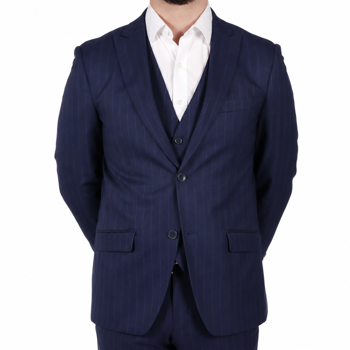 Saco Cl&aacute;sico Pinstripe De LMENTAL para Hombre image number null