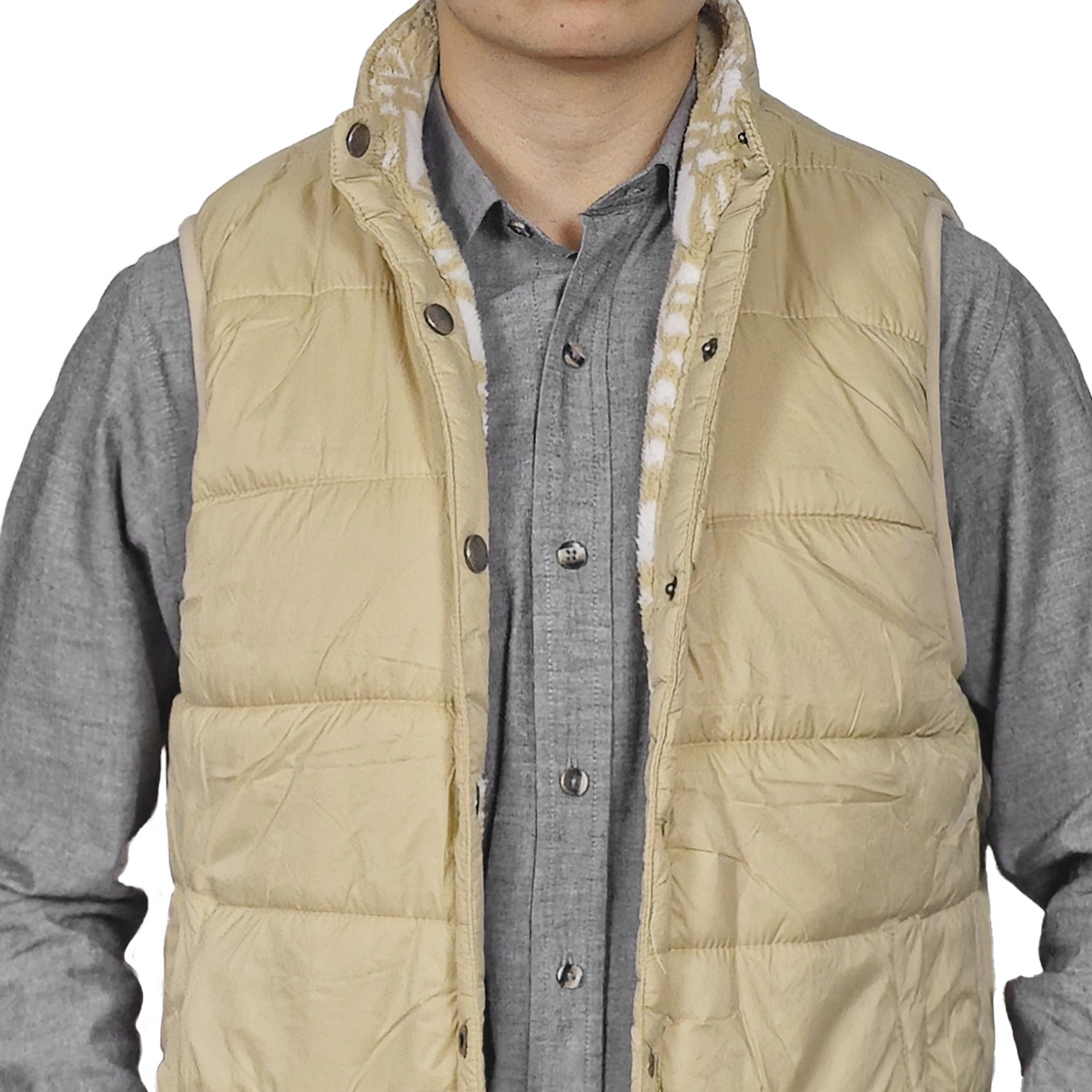 Chaleco Capitonado Doble Vista O'Neill Beige para Hombre image number null