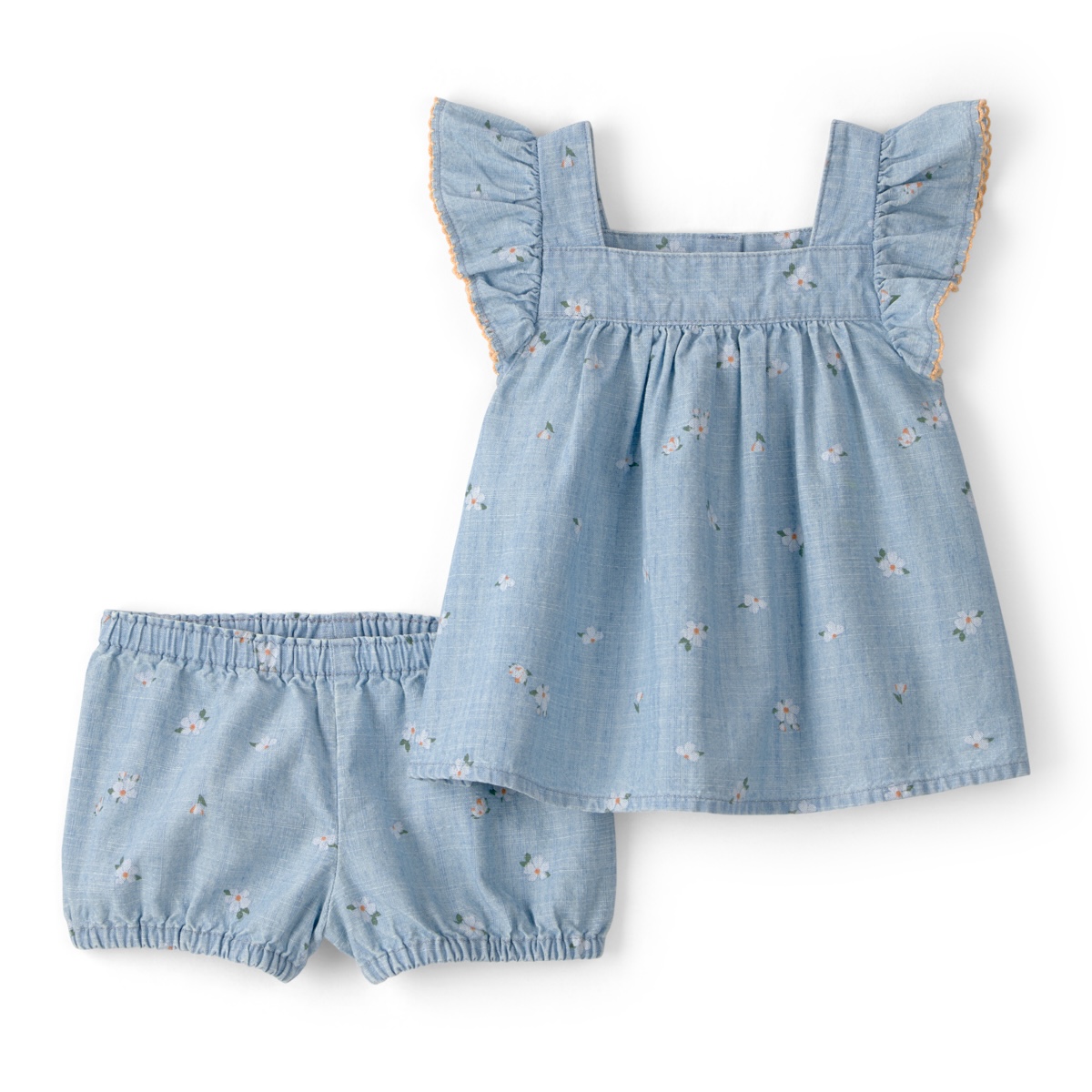 Conjunto de Vestido y Short Oshkosh Estampado Floral para Beb&eacute; Ni&ntilde;a image number null