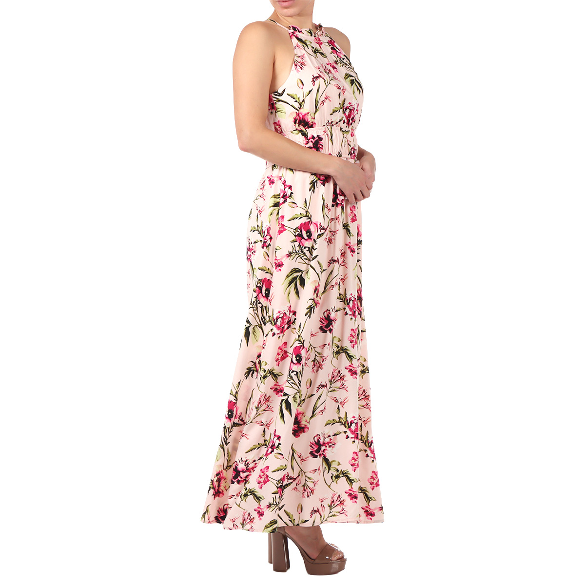 Vestido Halter Floral Maxi Studio Si para Mujer image number null