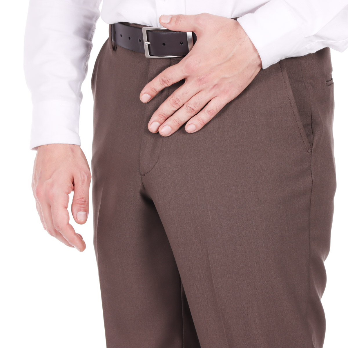 Pantal&oacute;n de Vestir Carlo Corinto Hombre Regular Fit Caf&eacute; image number null