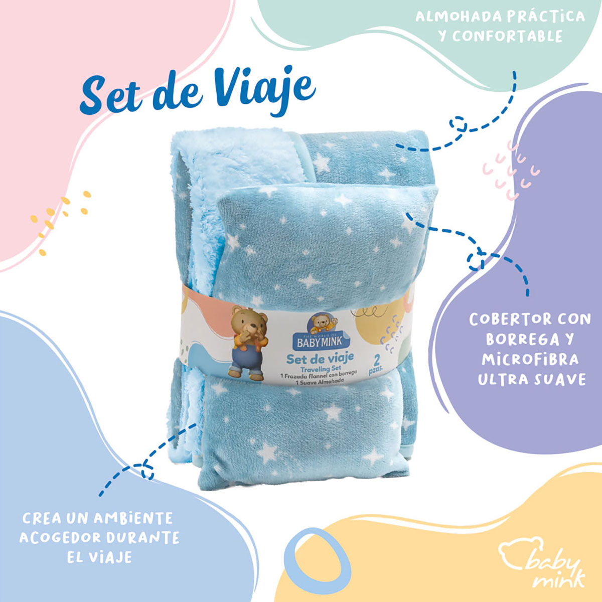 Set de Cobertor y Almohada Baby Mink image number null
