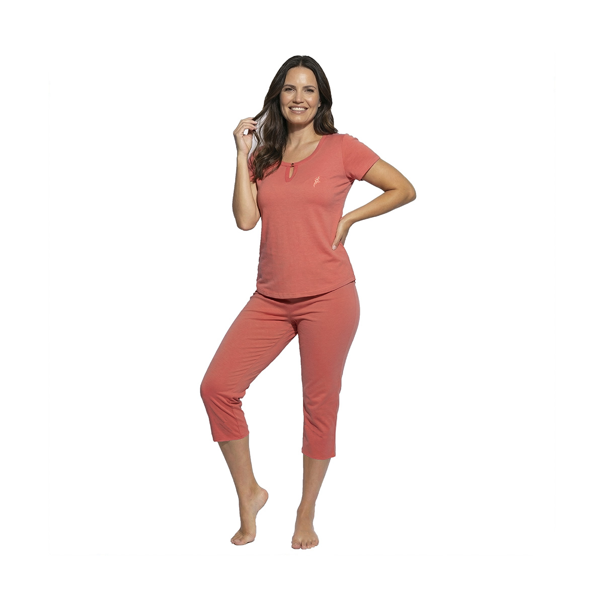 Pijama Chifon Isotoner Para Mujer image number null