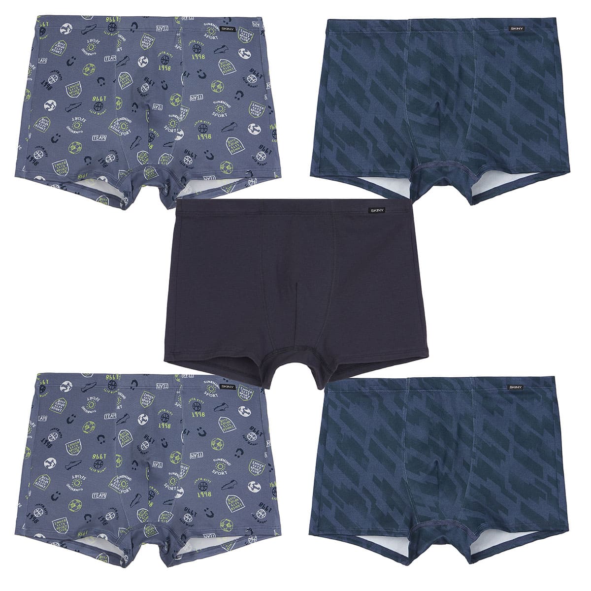 Paquete de 5 Boxers Sport World para Ni&ntilde;o Skiny image number null
