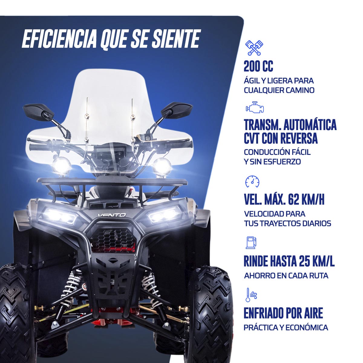 Cuatrimoto Vento Gladiator 200 2.0 Negro 2027 image number null