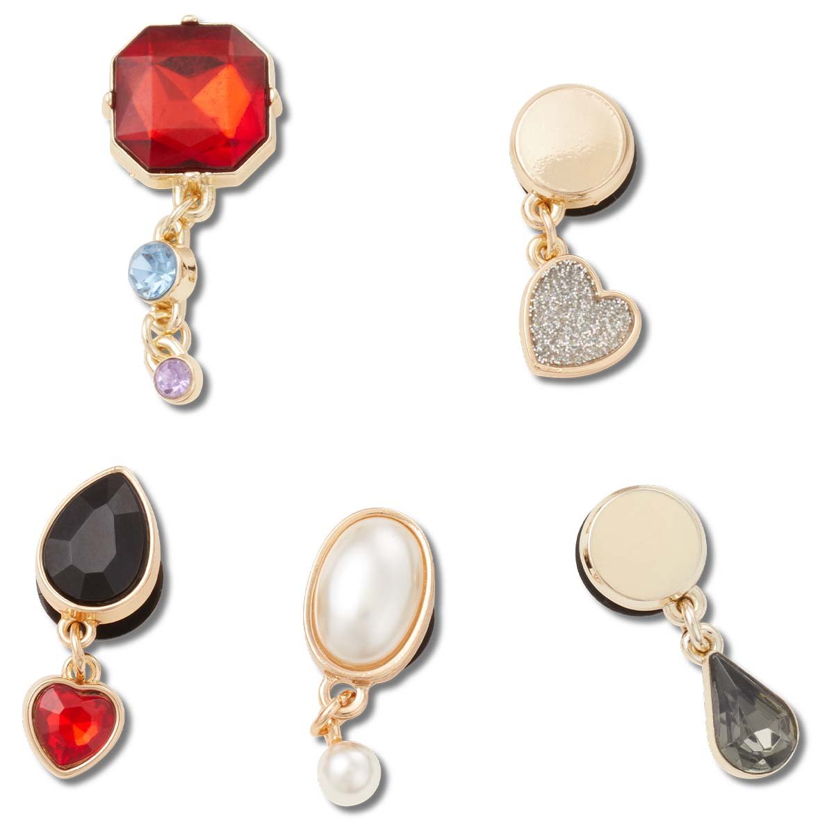 Set 5 Pack Accesorios Crocss Gemas Dropped para Mujer image number null