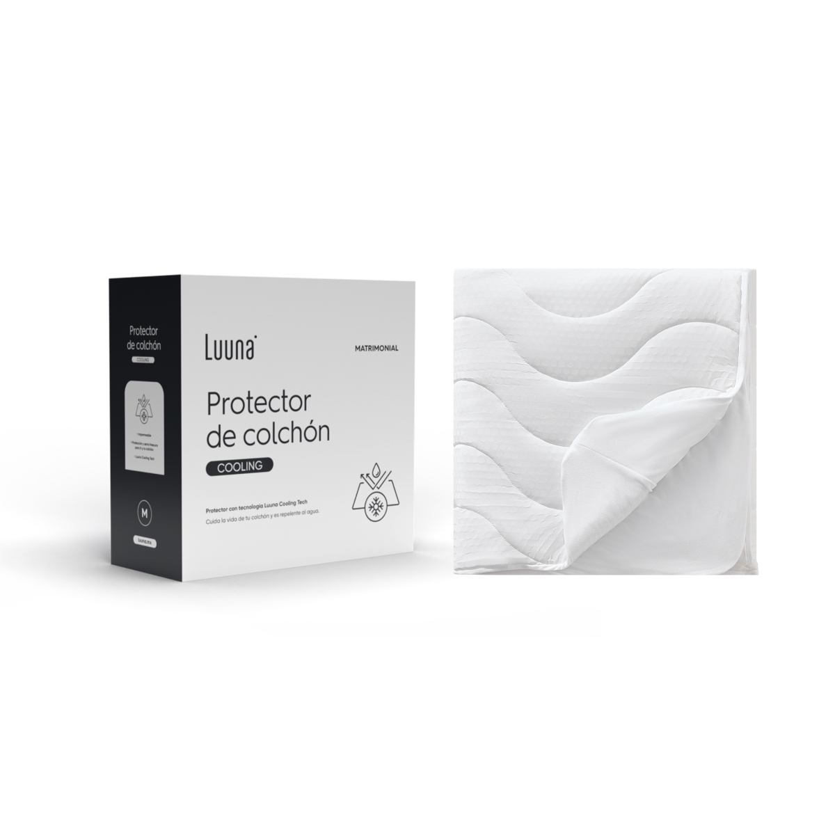 Luuna Protector Cooling Queen Size Blanco image number null
