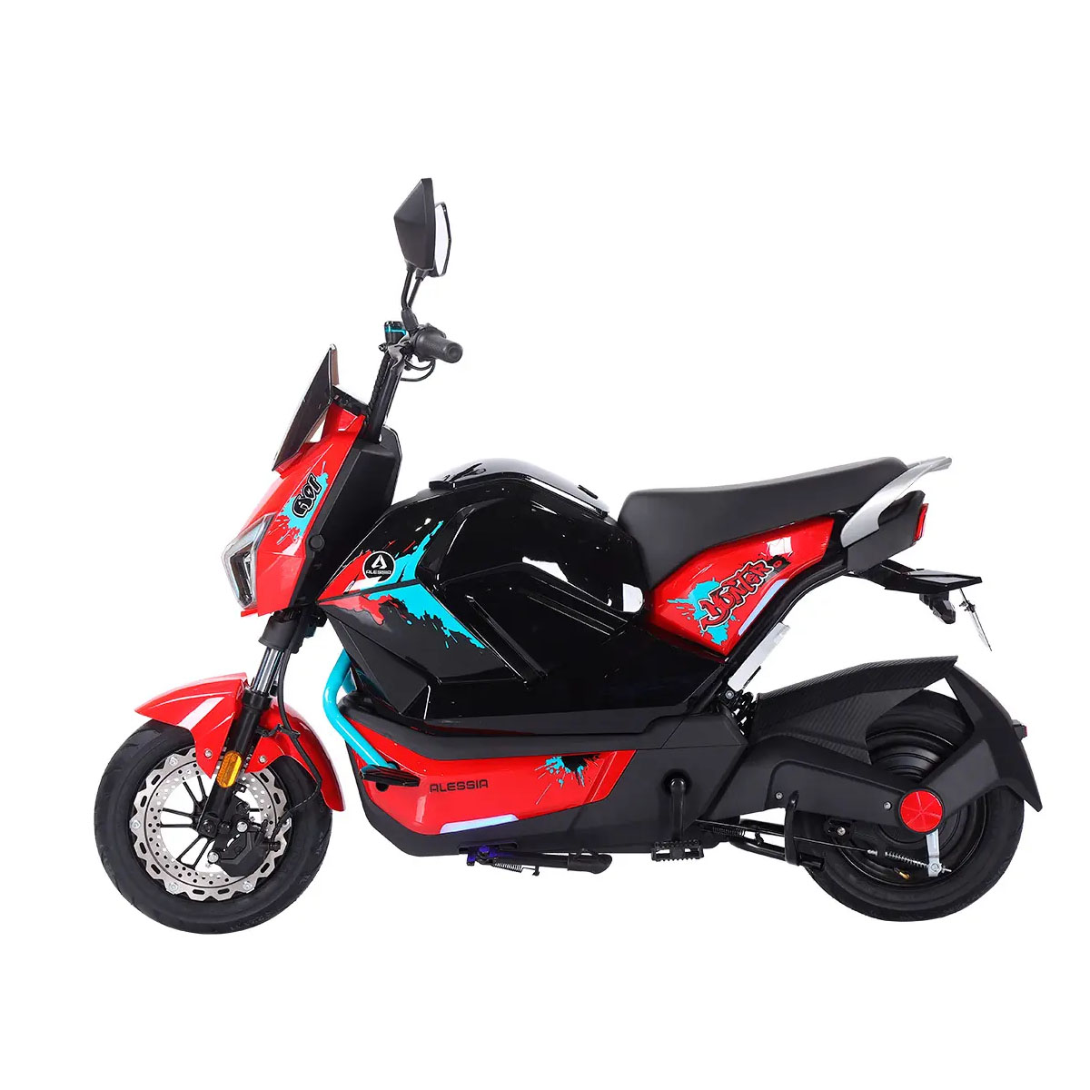 Motocicleta El&eacute;ctrica 800W Alessia Hunter Rojo image number null