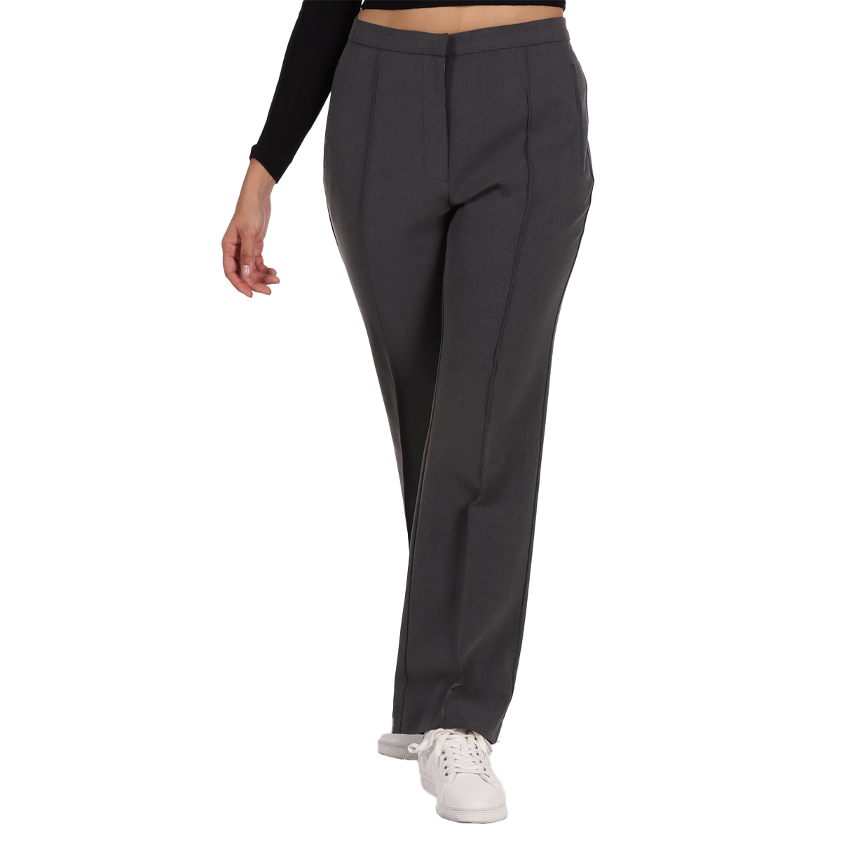 Pantal&oacute;n Tailored Raya Central Tiro Alto Jeanious Mujer image number null