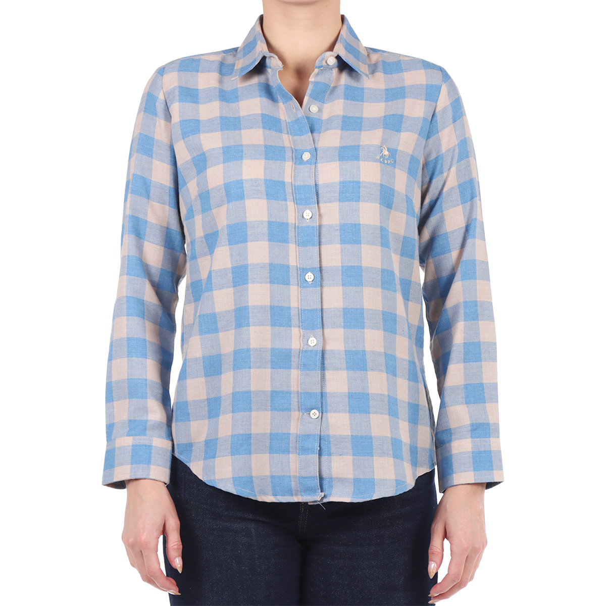 Camisa Cuadros Manga Larga Royal Polo Club Mujer Petite image number null