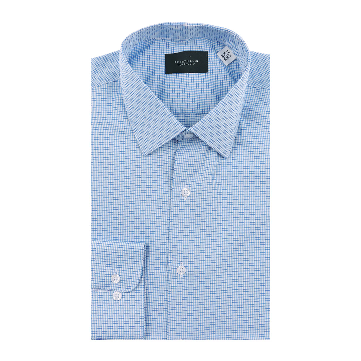 Camisa de Vestir con Microcuadros Perry Ellis para Hombre image number null