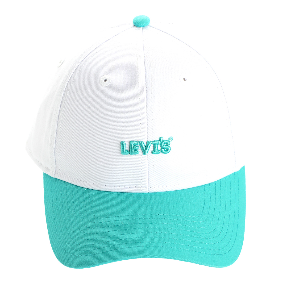 Gorra Blanca y Verde Agua Truker Logo Bordado Levi's Unisex image number null