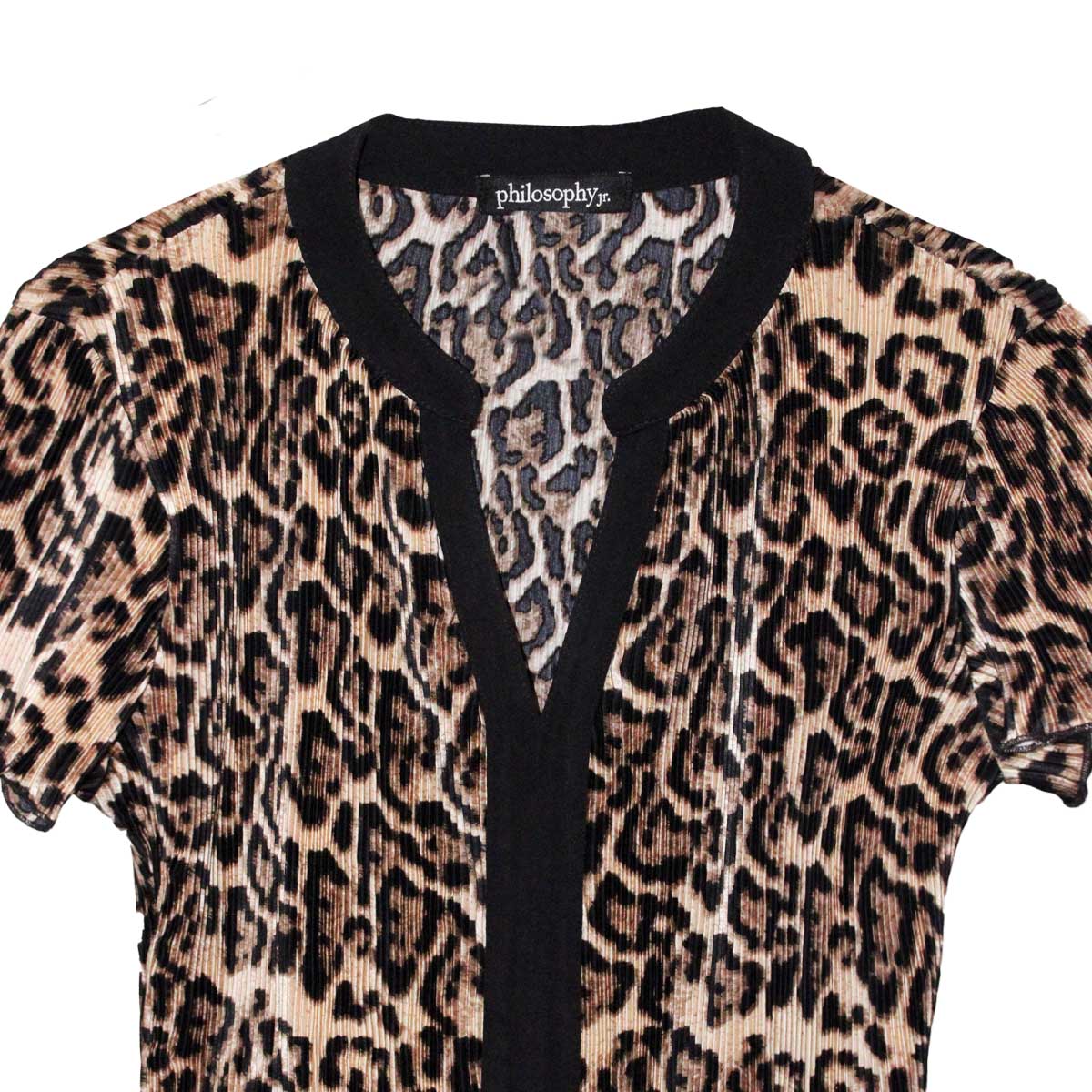 Blusa Cuello Mao Animal Print Philosophy Para Mujer Junior image number null