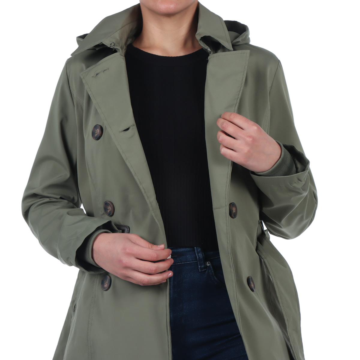 Gabardina con Capucha ANN MILLER para Mujer image number null