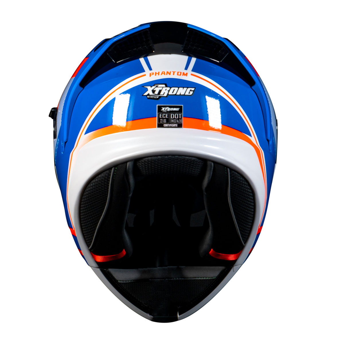 CASCO ABATIBLE XTR-128 PHANTOM FLOWING BLANCO ROJO image number null