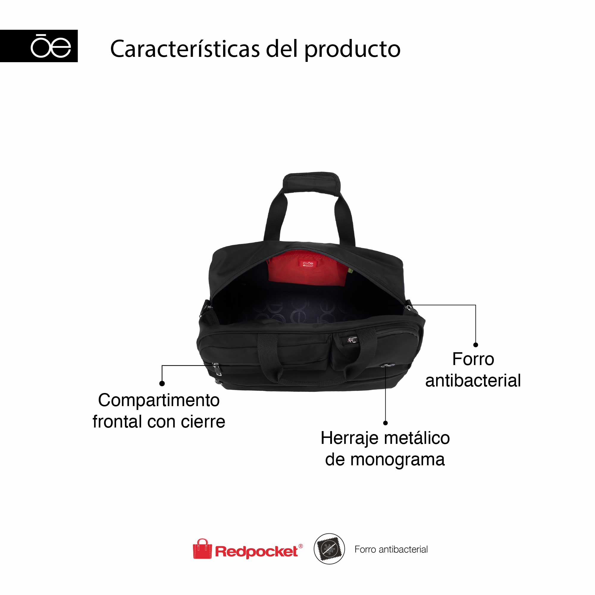 Duffle Bag Cloe Ss Gralami Negro image number null