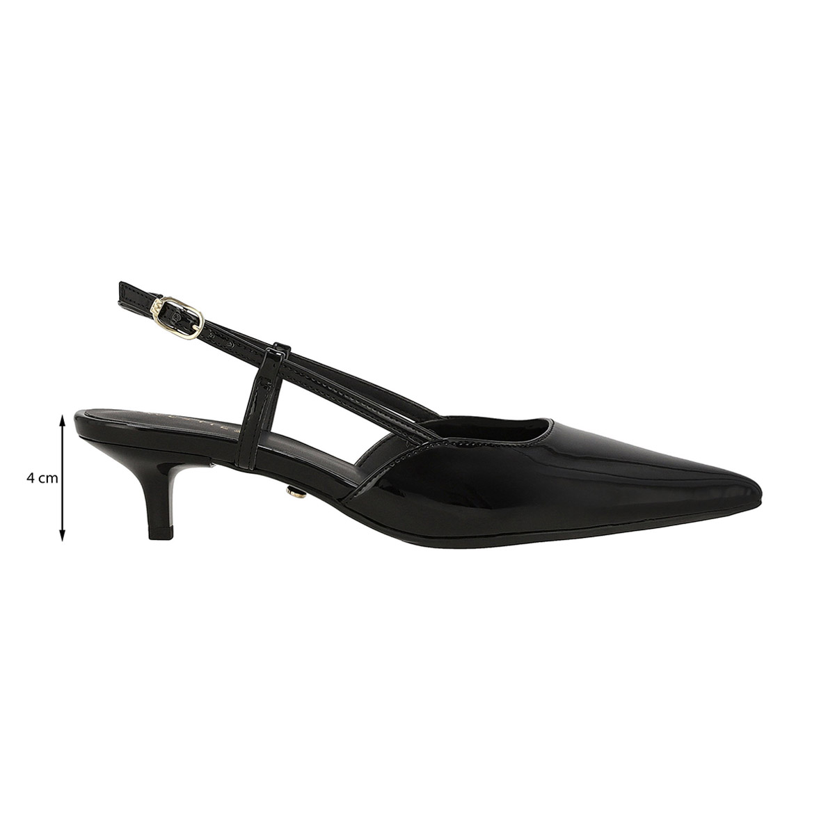 Zapatilla Dise&ntilde;o Tipo Slingback Westies Negro con Punta Fina para Mujer image number null