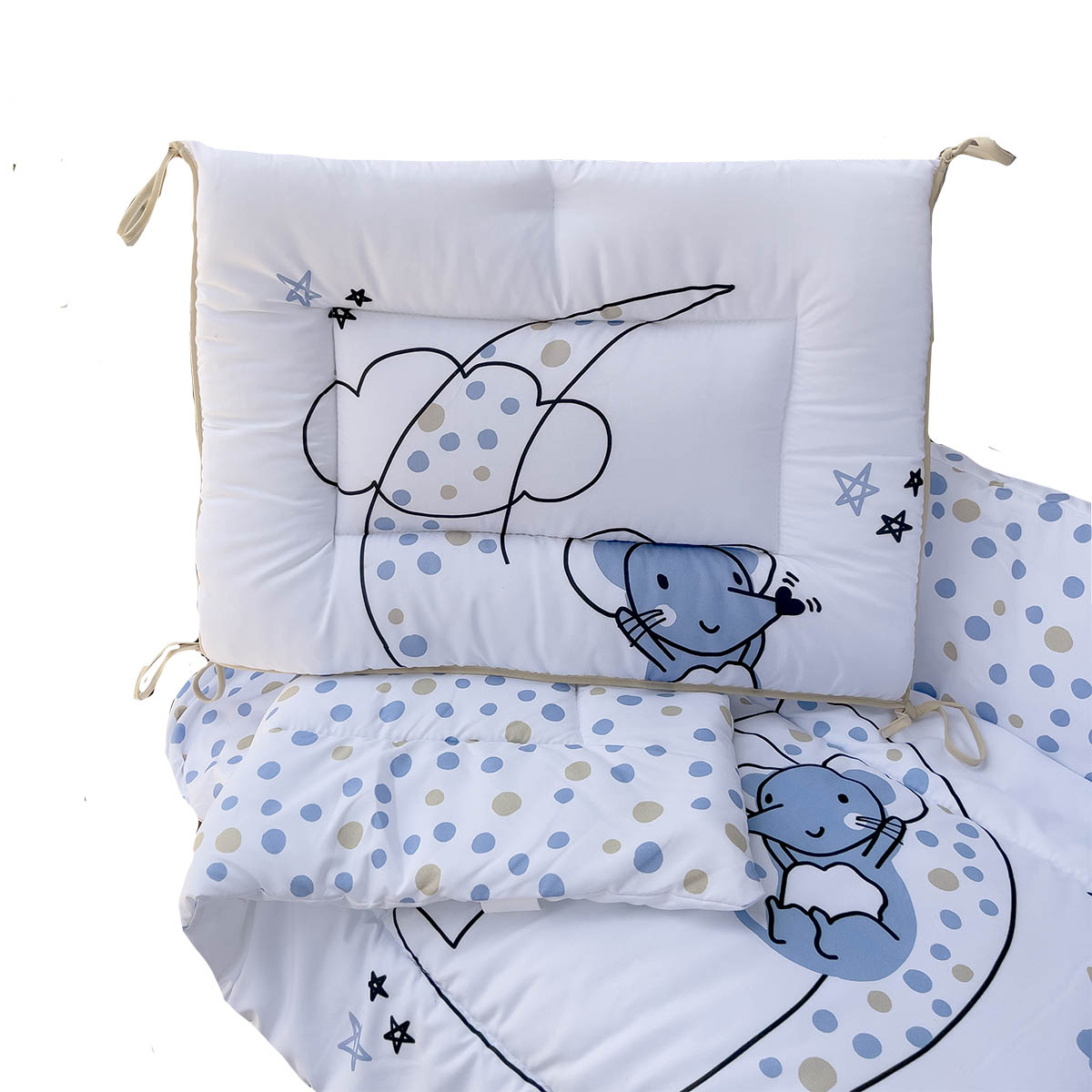 Juego de Cuna 70x130 Polo One By Inbed Color Az&uacute;l image number null