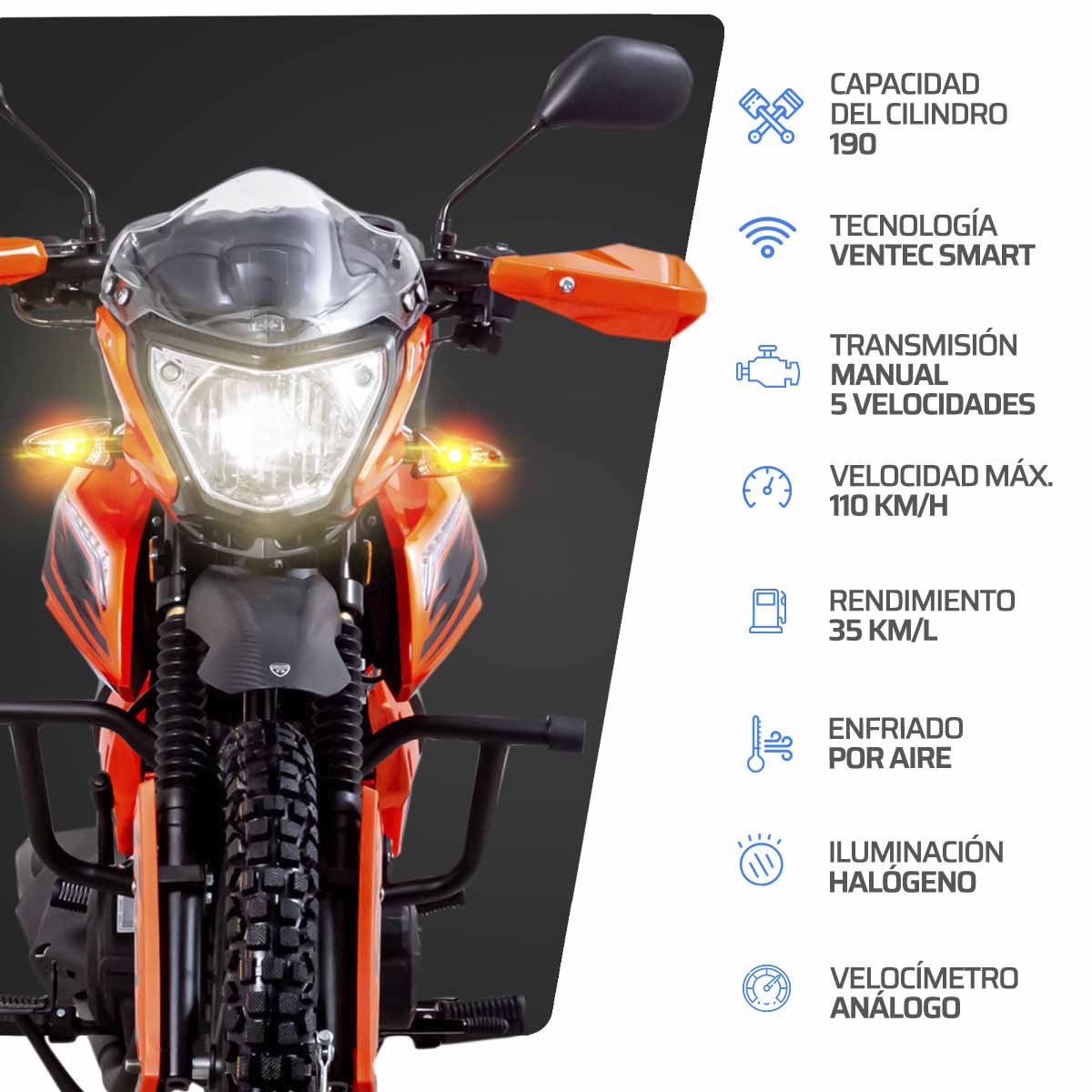 Motocicleta Vento Xplor 190 Gris/Naranja 2026 image number null