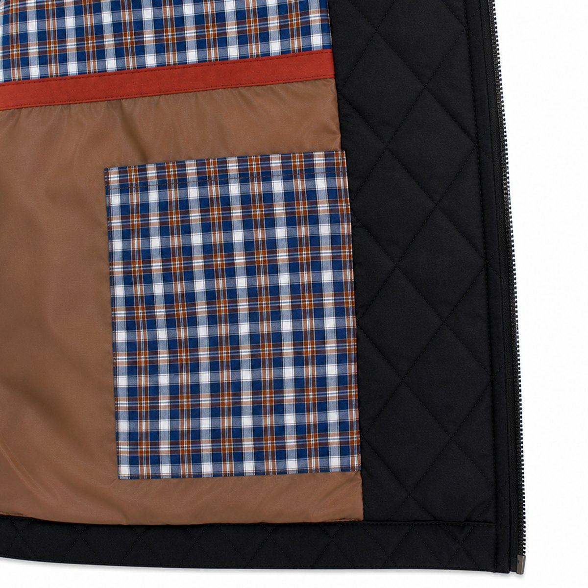 Chaleco Capitonado Rombos Regular Fit Polo Club Negro para Hombre image number null