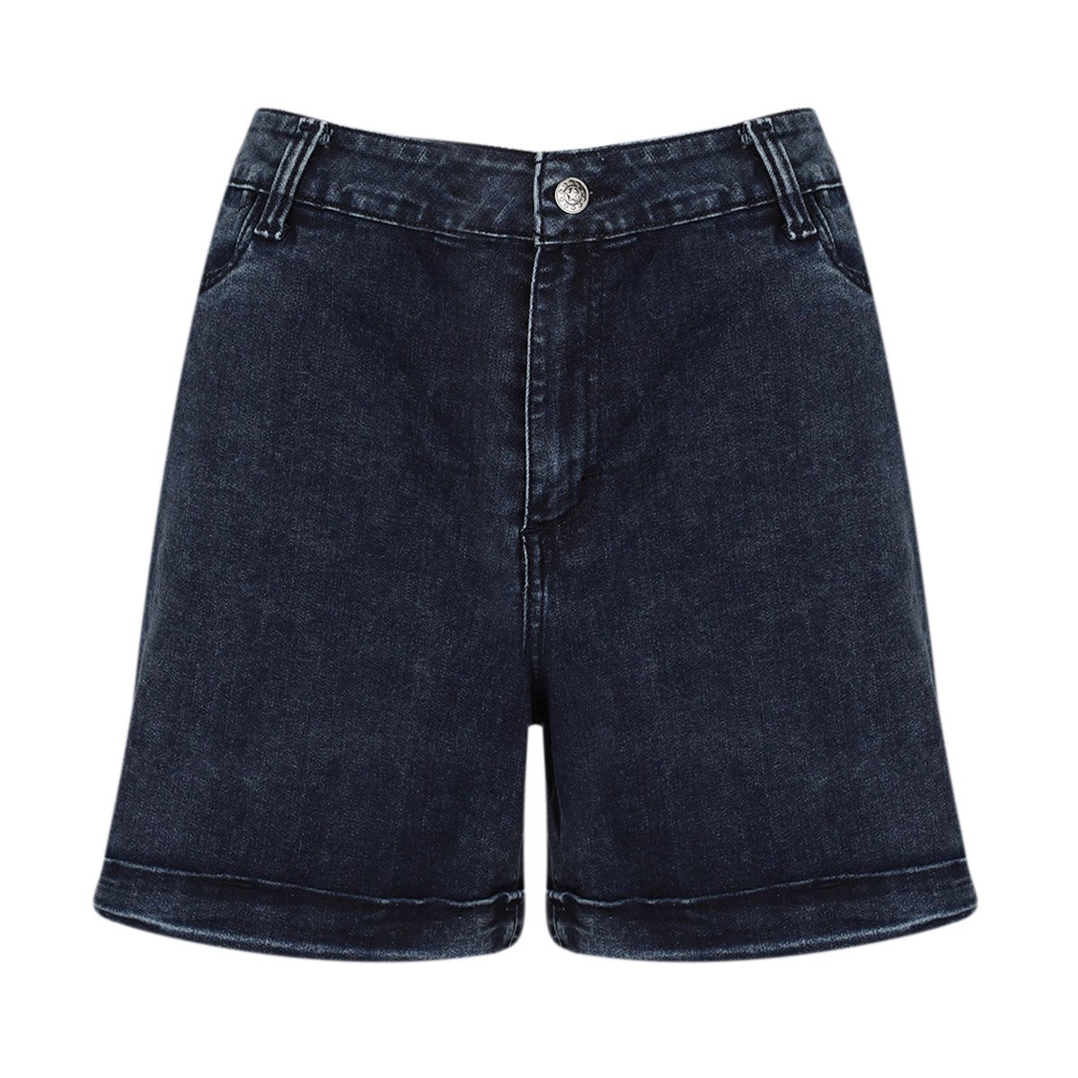 Bermuda Pretina De Un Bot&oacute;n Con Valenciana Jeanious Para Mujer Curvy image number null