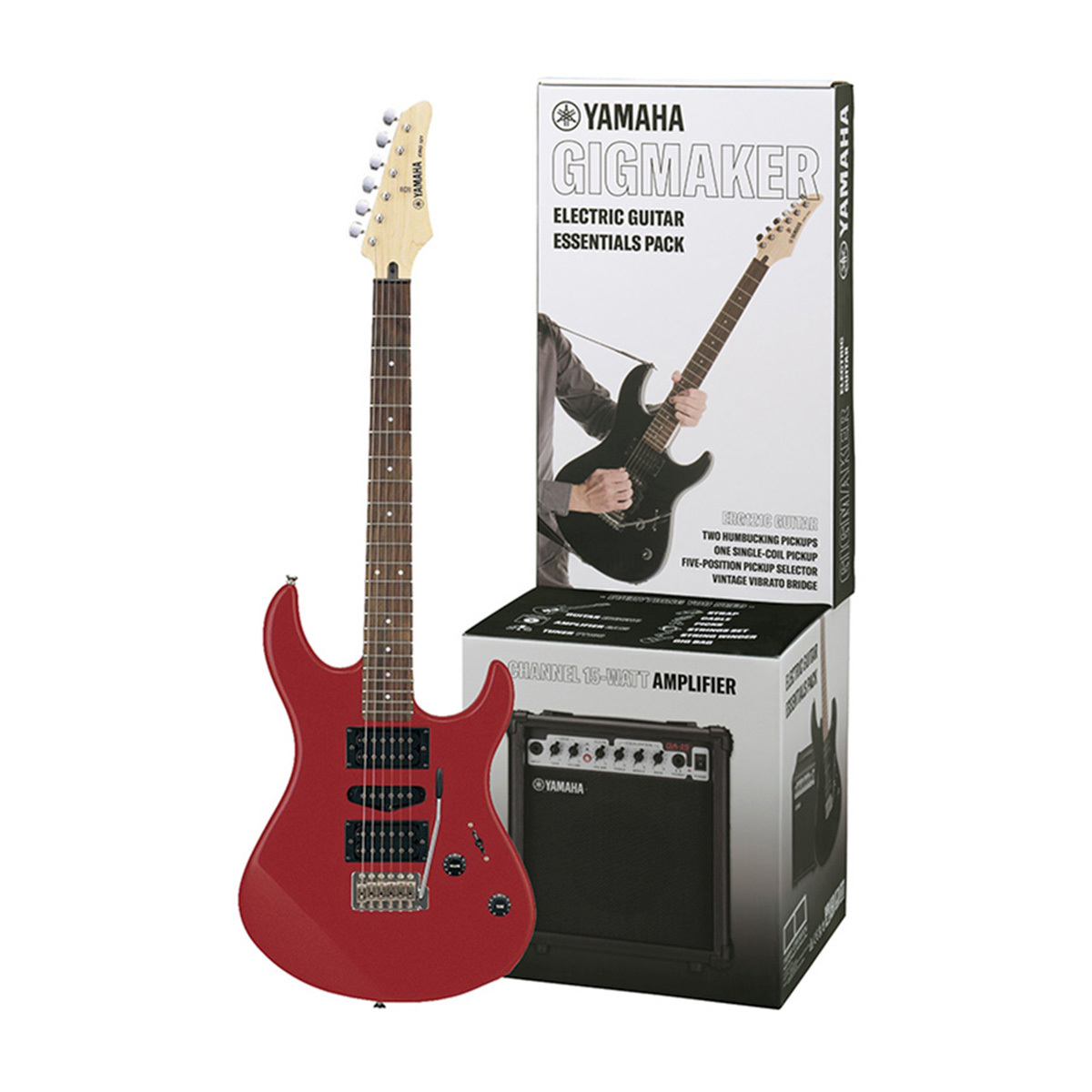 Paquete de Guitarra Yamaha Gigmaker Erg121Gpiimr-Roja image number null