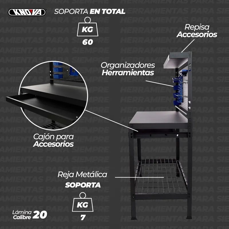 Mesa de Trabajo de Acero KN WB-48A  KNOVA image number null