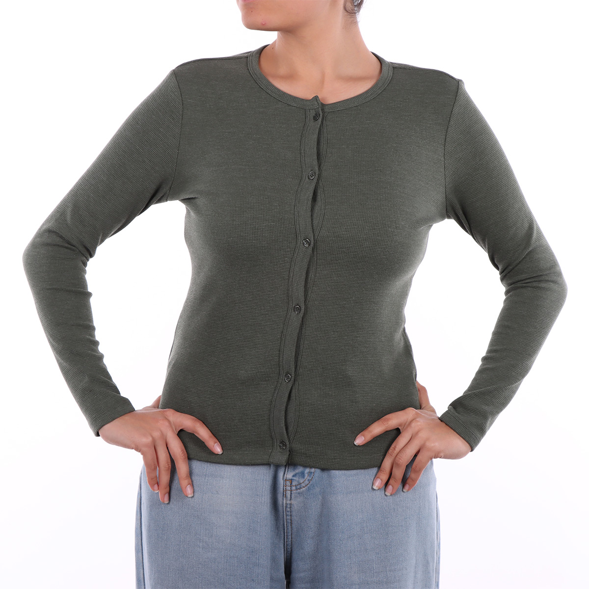 Cardigan con Botones y Cuello Redondo Arqueology para Mujer image number null