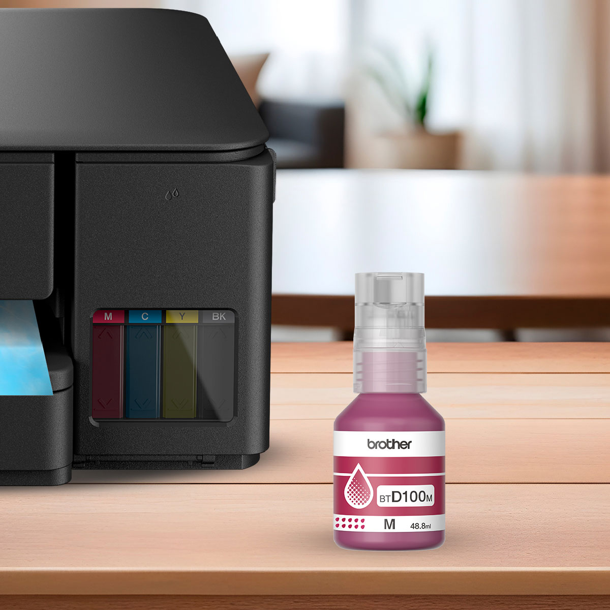 Botella de tinta de color magenta de ultra alto rendimiento BTD100M image number null