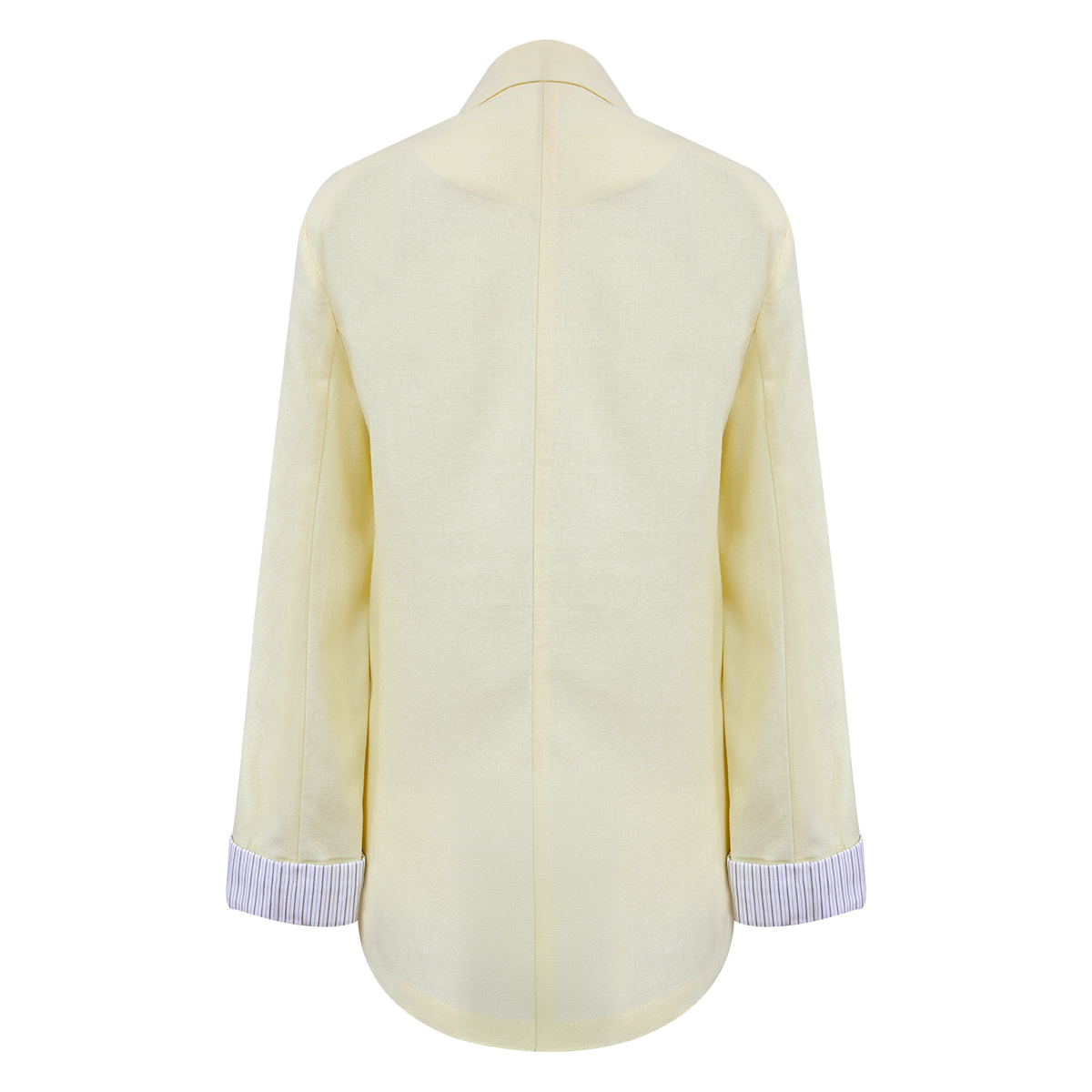 Blazer oversize vainilla con pu&ntilde;o a rayas para Mujer Junior #4ME&4YOU image number null