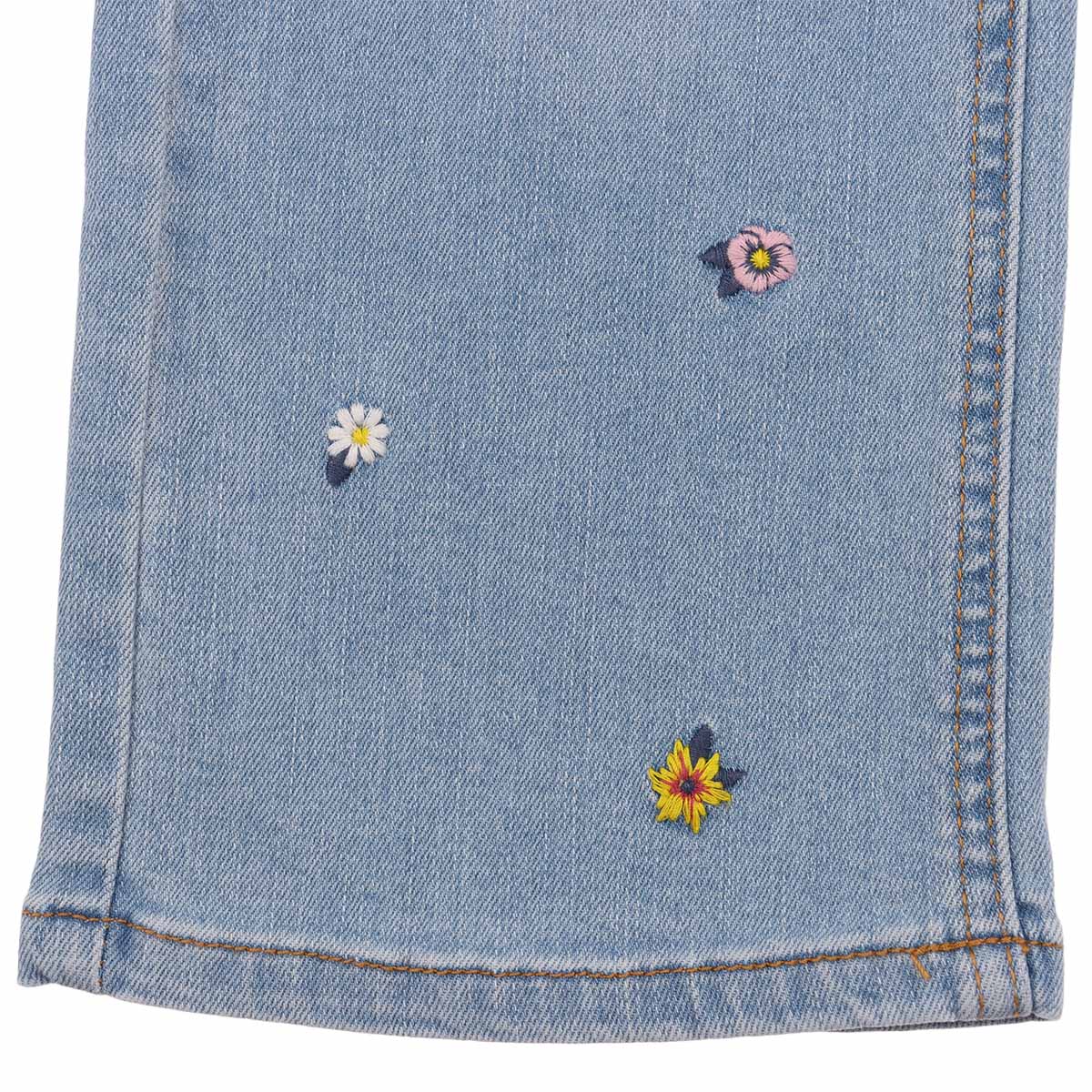 Jeans Bordado Flores Mezclilla Jeanious para Ni&ntilde;a Toddler image number null