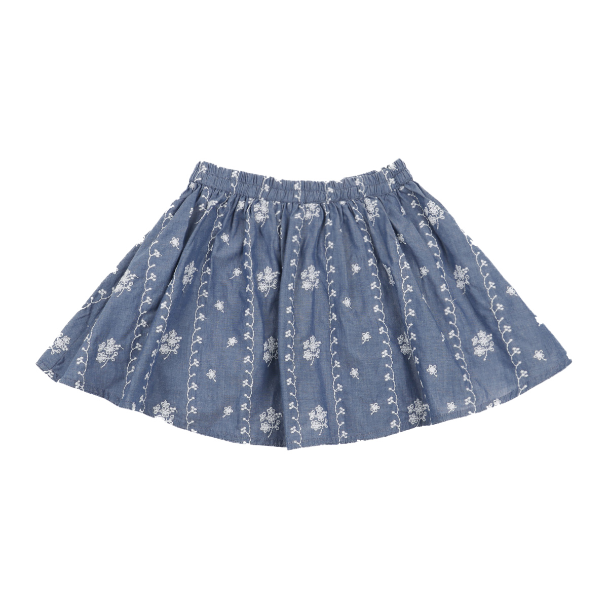 Falda Denim Bordada Floral Casual De OVS para Ni&ntilde;a image number null