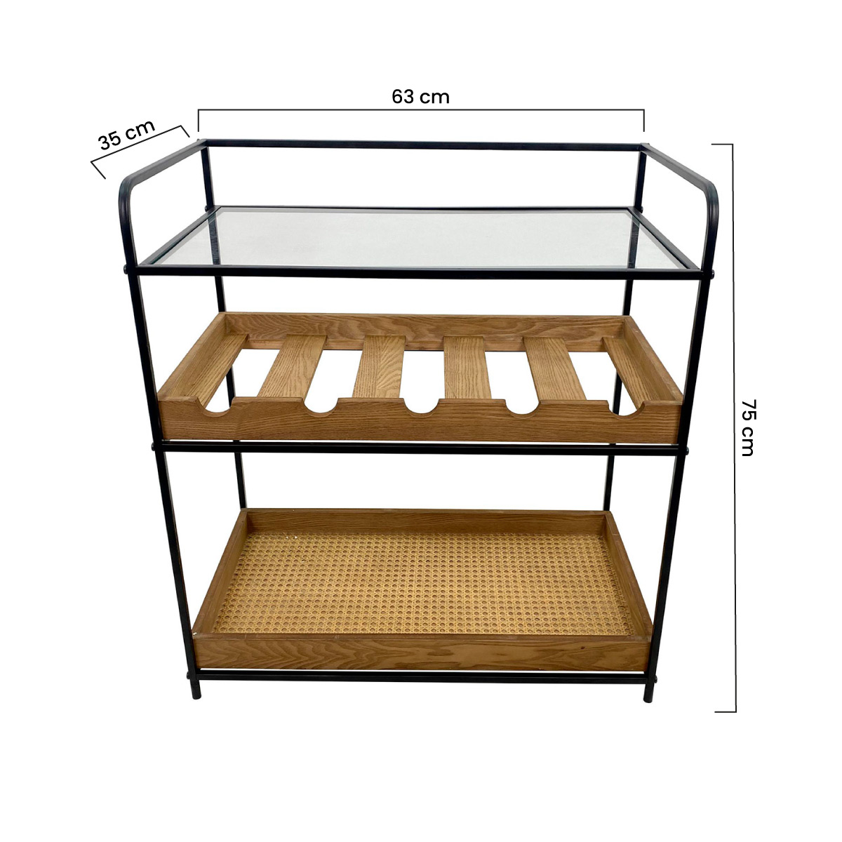 Rack Para Vino Black Cub Base Concepts Life image number null