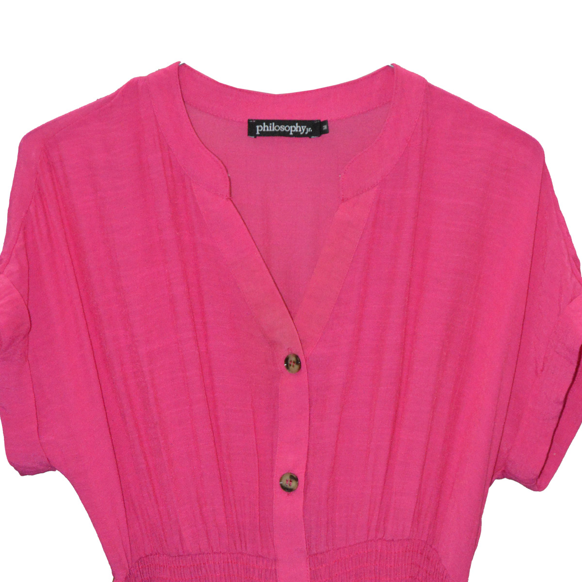 Vestido con olanes y cintur&oacute;n Philosophy para Mujer image number null