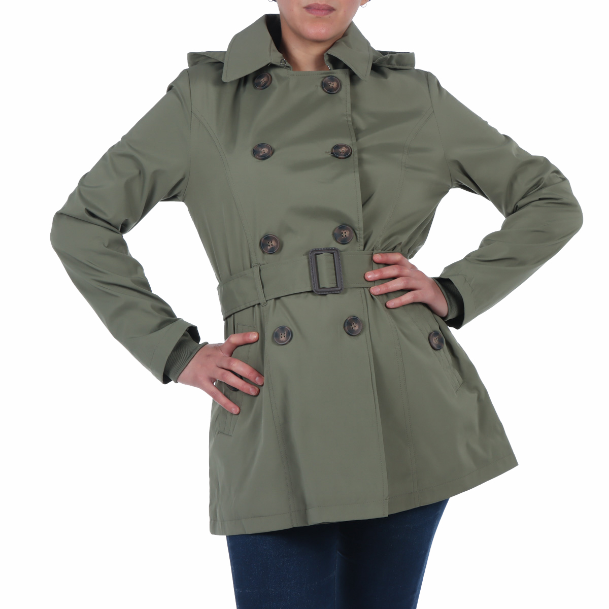 Gabardina con Capucha ANN MILLER para Mujer image number null